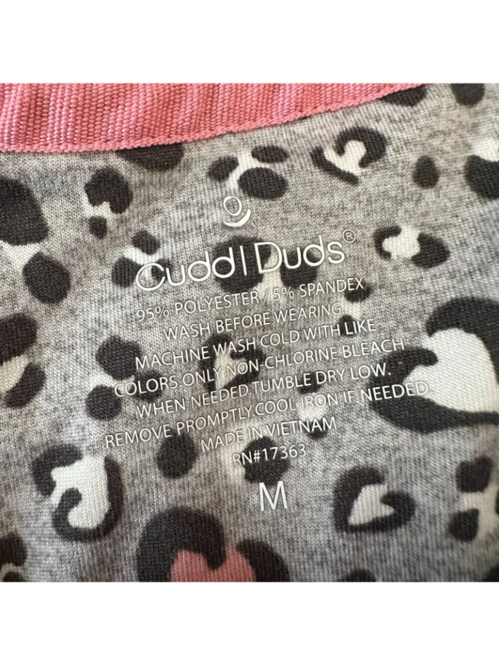 CuddlDuds Cuddl Duds Pajamas Set MEDIUM Animal Print Pants Shirt